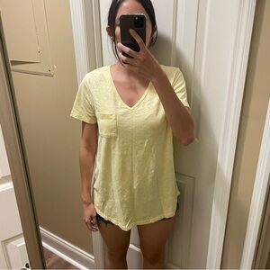 Yellow V-cut Shirt